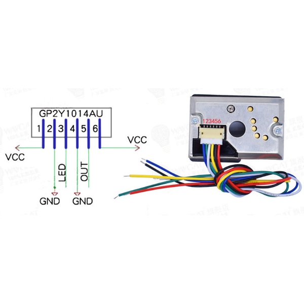 Cảm Biến Bụi GP2Y1010AU0F SHARP (K3C18)
