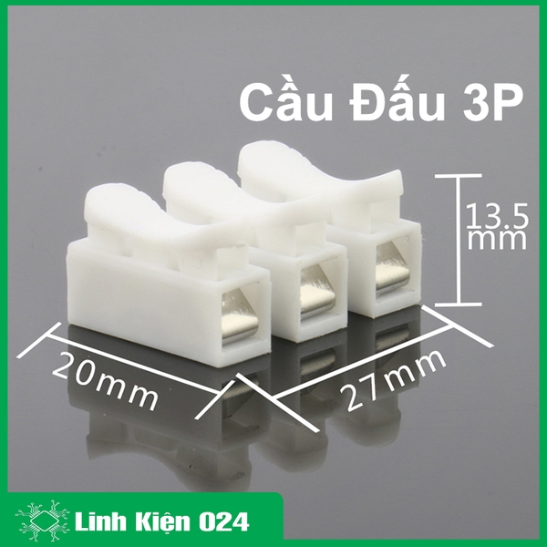 Cầu Nối Dây Điện 3P ( Trắng ) - 1 Chiếc