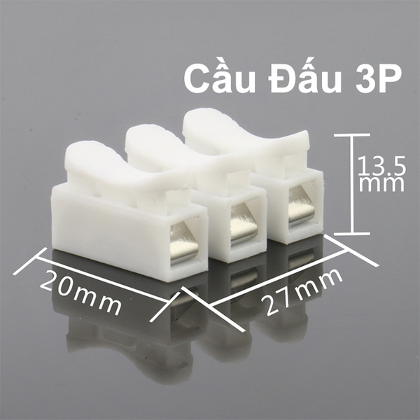 Cầu Nối Dây Điện 3P ( Trắng ) - 1 Chiếc