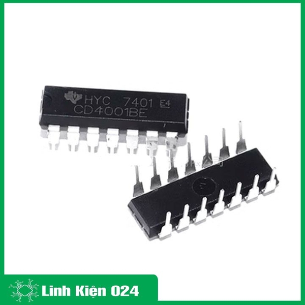 IC CD4001 DIP14 4 Cổng NOR