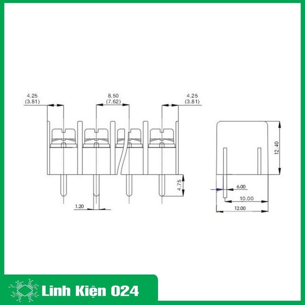 Terminal KF7.62 300V 20A Cầu Đấu Điện 7.62