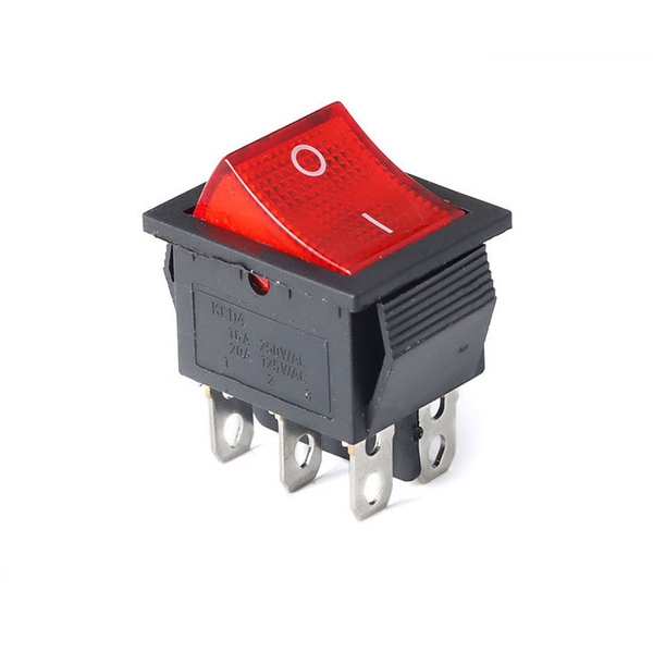 Công Tắc Bập Bênh KCD4 16A/250V 6 Pin 31x25mm