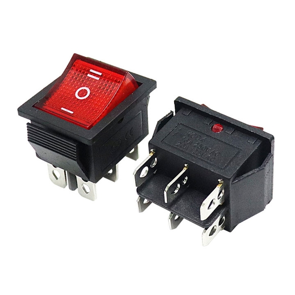 Công Tắc Bập Bênh KCD4 16A/250V 6 Pin 31x25mm