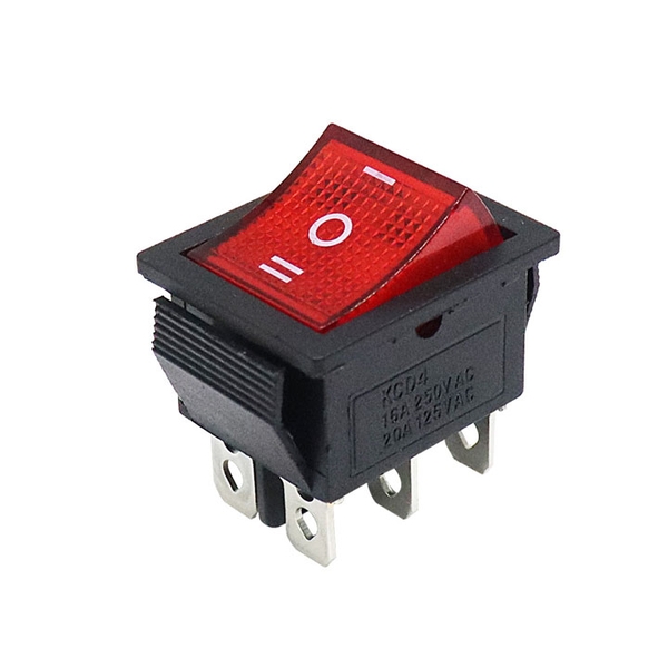 Công Tắc Bập Bênh KCD4 16A/250V 6 Pin 31x25mm