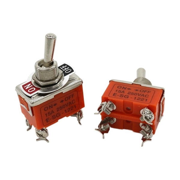 Công Tắc Gạt On/ Off 4 Chân 2 Trạng Thái 1221 250v 15A