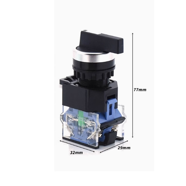 Công Tắc Xoay 3 Vị Trí LA38 440V-10A Tự Hồi ( Xoay Nhả)