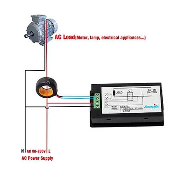 Công Tơ Điện Tử PZEM-061 80VAC-260VAC 100A(K4G8)