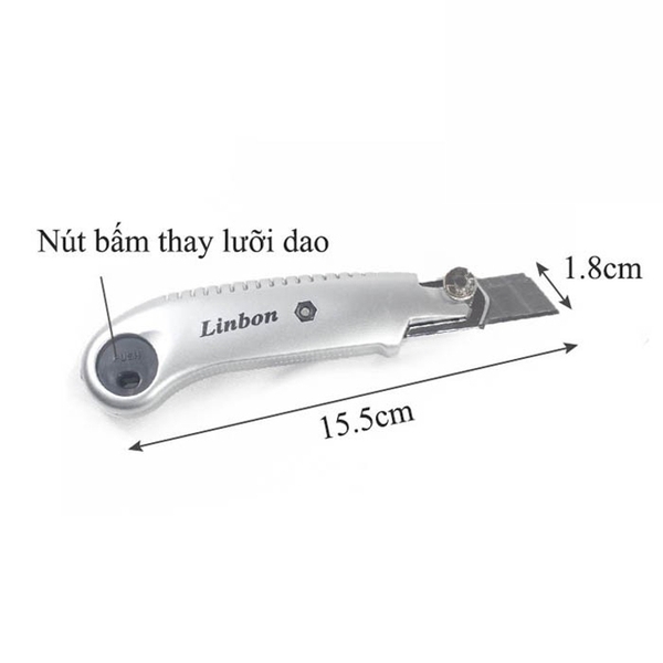 Dao Rọc Giấy Linbon LB005A (Kèm 5 Lưỡi Dao)
