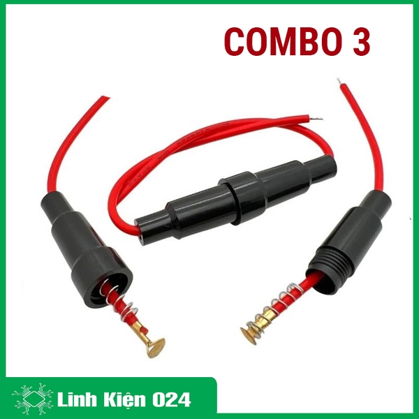 Combo 3 Dây Đế Cầu Chì Ống 5x20mm