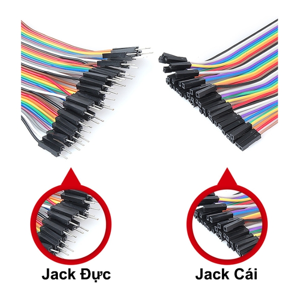 Dây Cắm Test Board 7 Màu Dài 10cm Đực-Cái/Đực-Đực-Cái-Cái