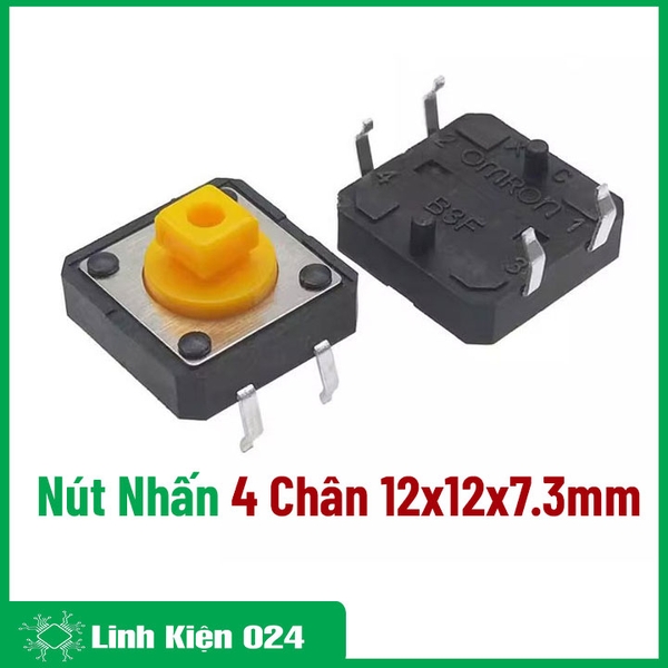 Nút Nhấn 4 Chân 12x12x7.3mm (K2C17-2)