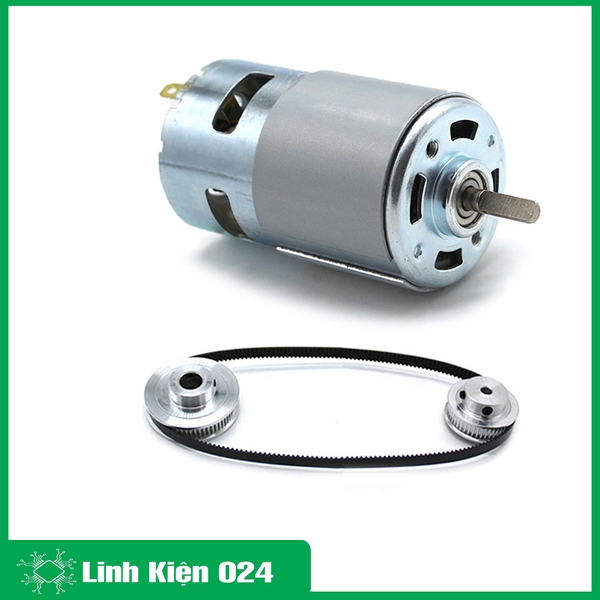 Combo Động Cơ 775 Trục Tròn Đơn 288W và Bộ Truyền Động