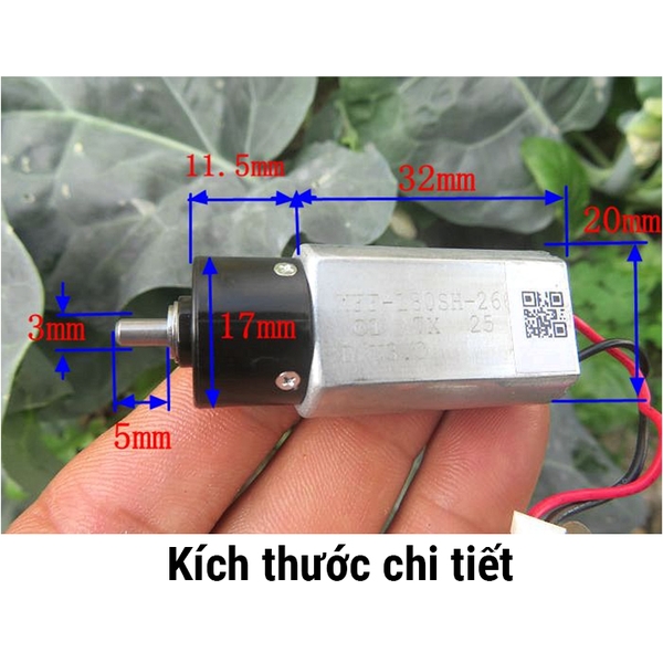 Động Cơ Giảm Tốc 180 3V 1350 Vòng/ Phút