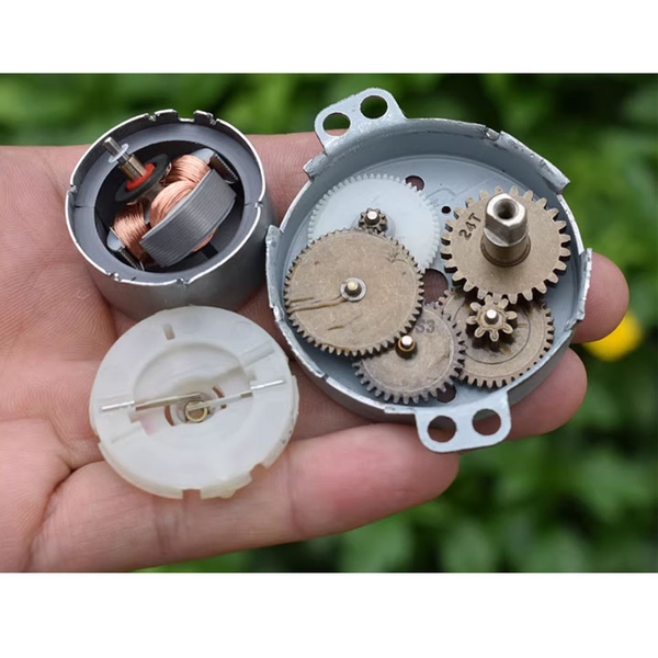 Động Cơ Giảm Tốc JS305S 6-12VDC 6-14 Vòng/Phút Bánh Răng Kim Loại