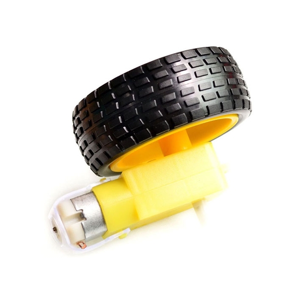 Combo Động Cơ Giảm Tốc Vàng 3V-9V + Bánh Xe