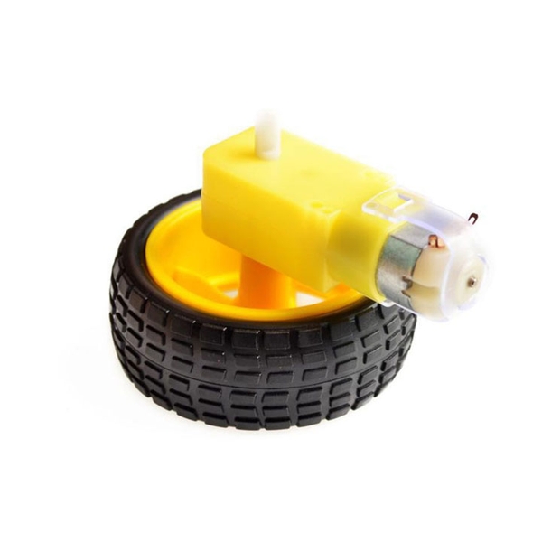 Combo Động Cơ Giảm Tốc Vàng 3V-9V + Bánh Xe