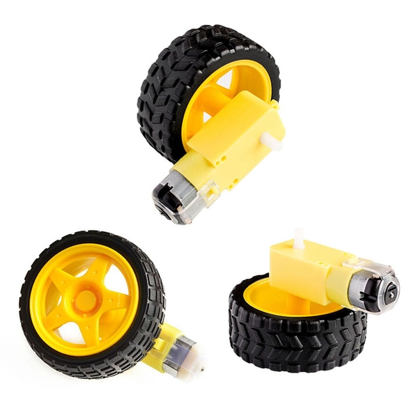 Combo Động Cơ Giảm Tốc Vàng 3V-9V + Bánh Xe