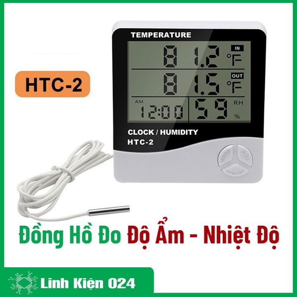 Đồng Hồ Đo Độ Ẩm - Nhiệt Độ HTC2