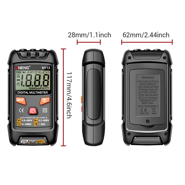 Đồng Hồ Vạn Năng Kĩ Thuật Số ANENG M113 Độ Chính Xác Cao