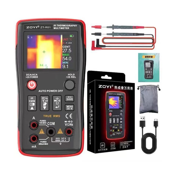 Đồng Hồ Vạn Năng Ảnh Nhiệt 2 Trong 1 ZT-R01 Camera IR, Tự Động Đo Dải RMS Thực Cho Thử Nghiệm Điện HVAC