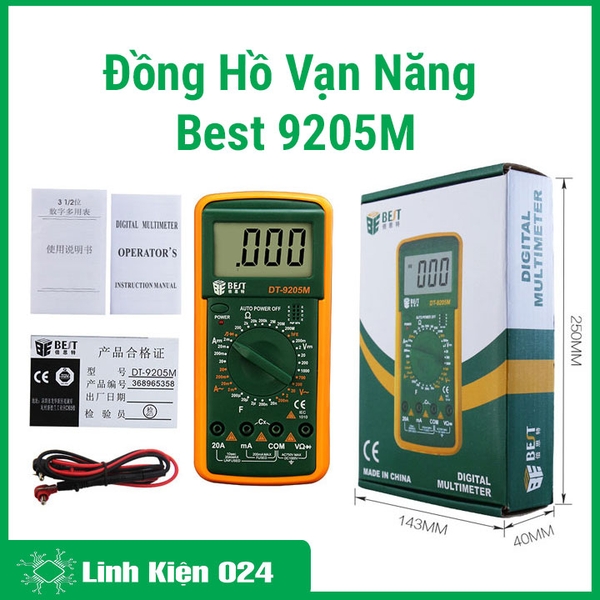 Đồng Hồ Vạn Năng Chính hãng Best 9205M ( Đã Có Pin )