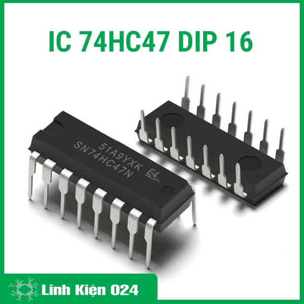 IC 74HC47 BCD to 7-Segment Decoder/Driver with Open-Collector Outputs (K9I13)