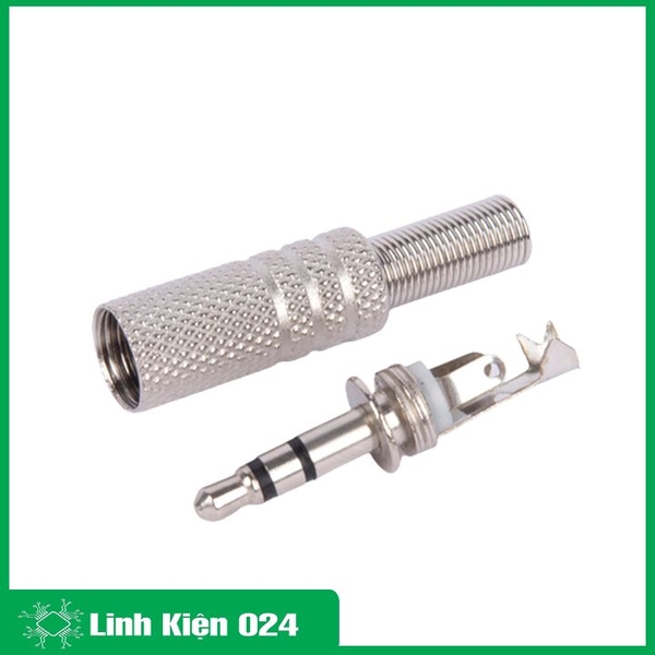 Jack Audio 3.5mm Đực Màu Bạc Loại Tốt