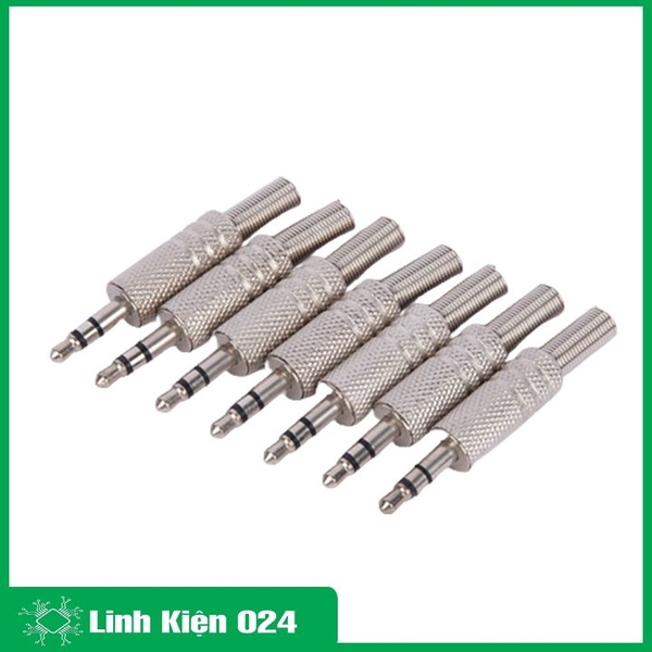 Jack Audio 3.5mm Đực Màu Bạc Loại Tốt