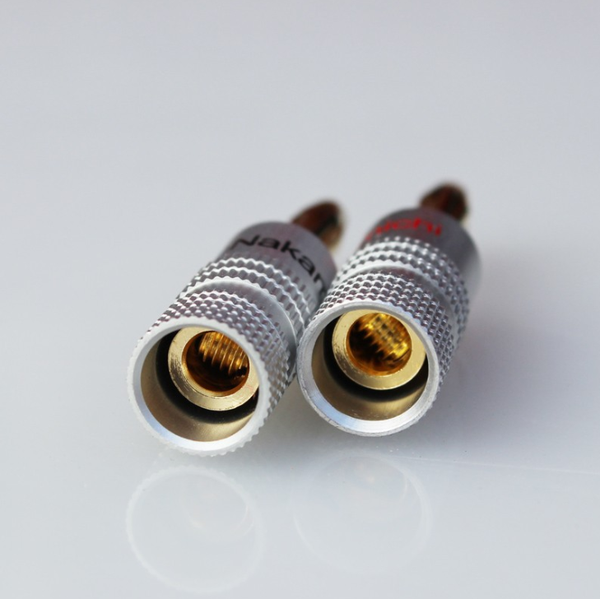 Jack Bắp Chuối Âm Thanh 4mm Mạ Vàng Đồng Nguyên Chất Nakamichi Của Mỹ