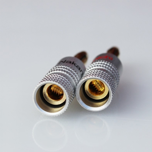 Jack Bắp Chuối Âm Thanh 4mm Mạ Vàng Đồng Nguyên Chất Nakamichi Của Mỹ