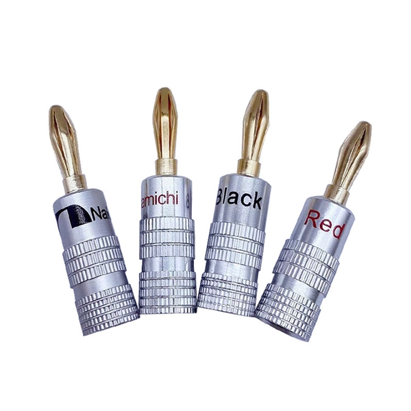 Jack Bắp Chuối Âm Thanh 4mm Mạ Vàng Đồng Nguyên Chất Nakamichi Của Mỹ