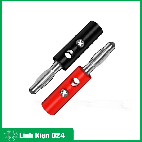 Combo 10 Đầu Jack Bắp Chuối 910MR 4mm Đực (5 Đỏ 5 Đen)