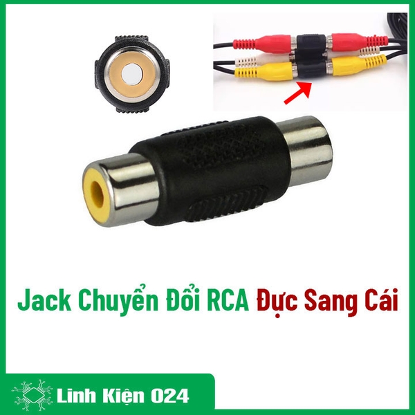 Jack Chuyển Đổi RCA Đực Sang Cái Đầu Nối AV