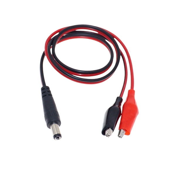 Dây Cáp Nguồn DC 5.5x2.1mm Đực Ra Đầu Kẹp Cá Sấu