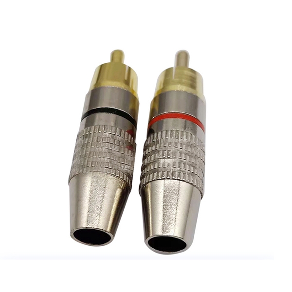 Jack Hoa Sen Đực Mạ Vàng AV/RCA Jack Cắm Âm Thanh