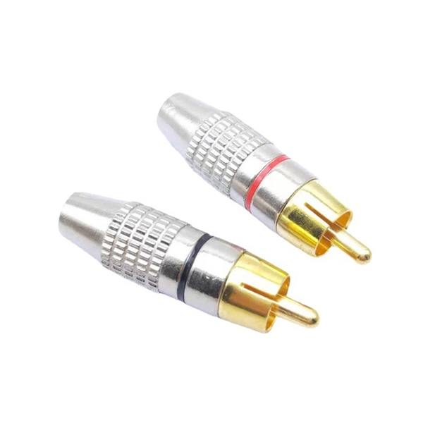 Jack Hoa Sen Đực Mạ Vàng AV/RCA Jack Cắm Âm Thanh