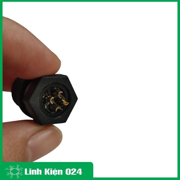 Jack Nối Dây 4P Chống Nước Jack Nguồn Camera M16 Chân Đồng