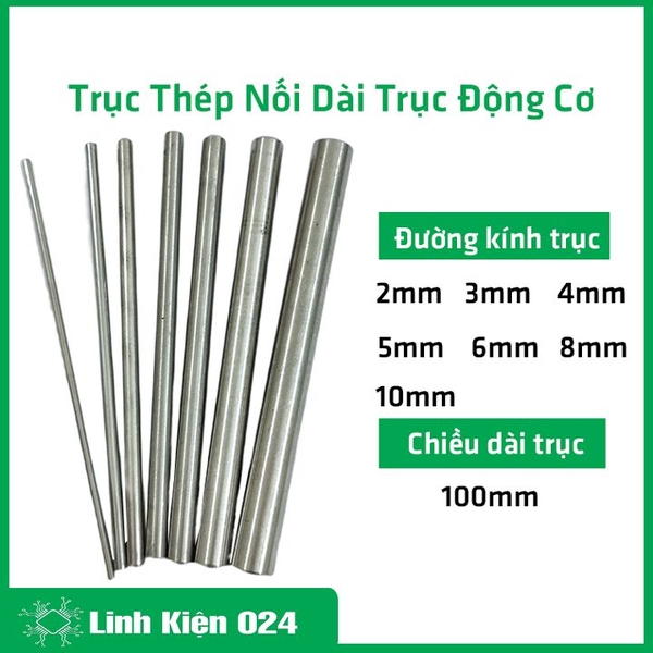 Trục Thép Động Cơ Nối Dài Trục Động Cơ Dài 100mm Trục