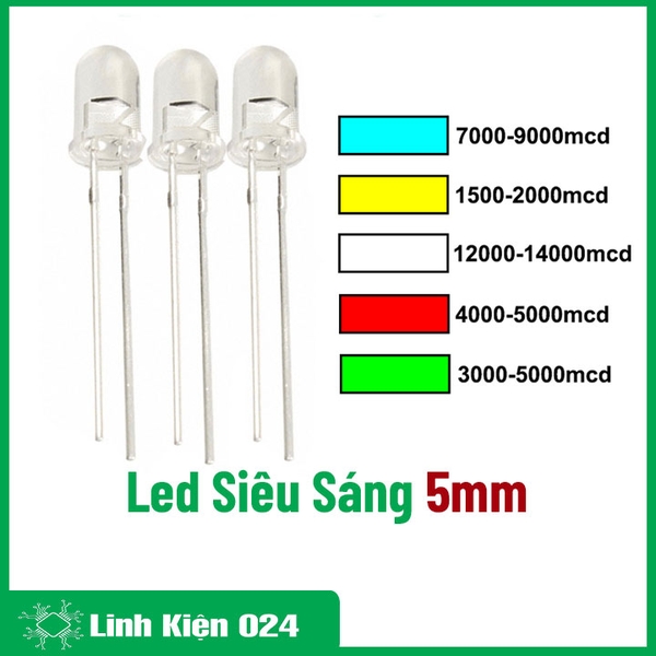 Gói 10 Con Led Siêu Sáng Ø5