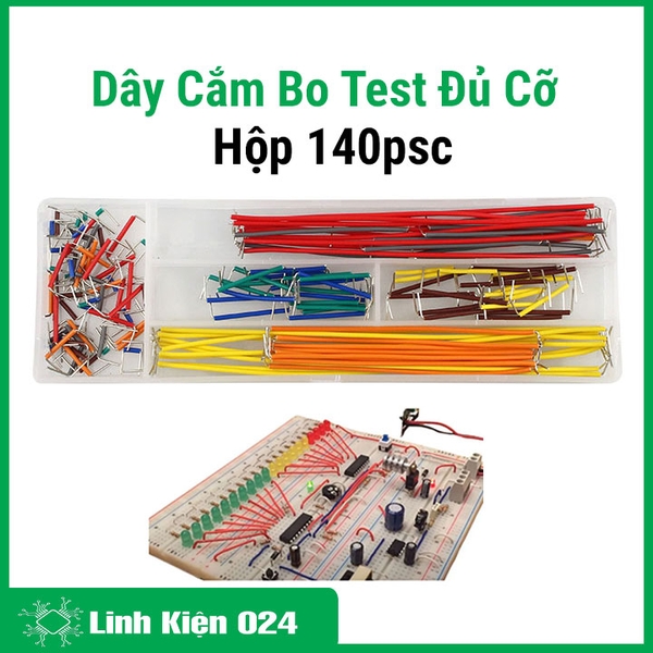 Hộp 140 Dây Cắm Bo Test Đủ Cỡ