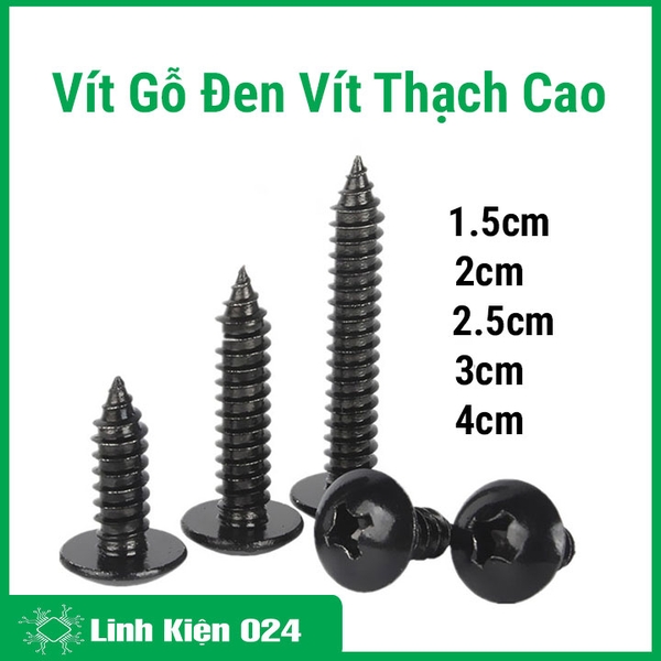 Vít Gỗ Đen Vít Thạch Cao Màu Đen (túi 100g)