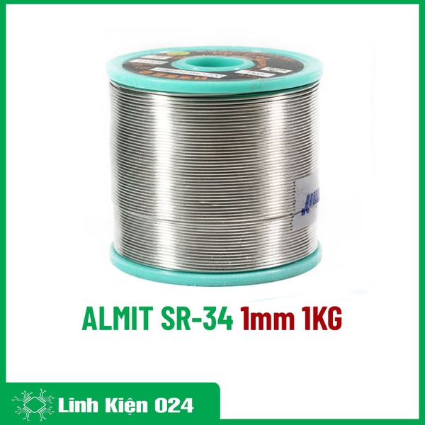 Thiếc Hàn Không Chì Hàn Quốc 3% Ag ALMIT SR-34 1.0mm PB-Free LFM-22 (1kg)
