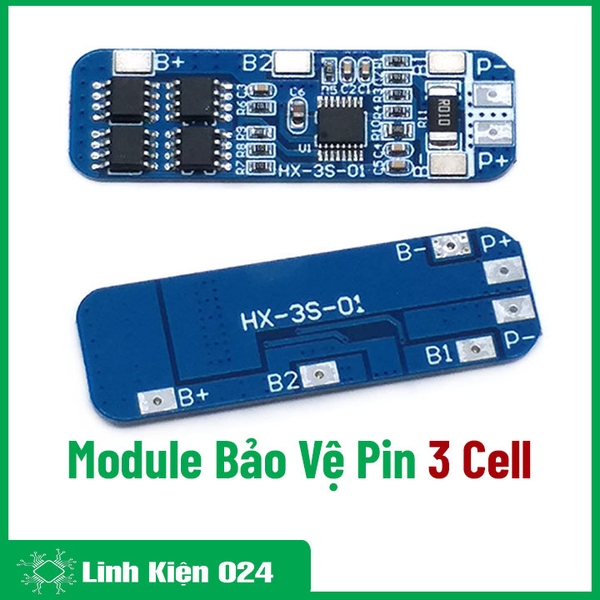 Module Mạch Bảo Vệ Pin Lithium 3 Cell 12.6V Dòng Xả 10A (K2I12-2)