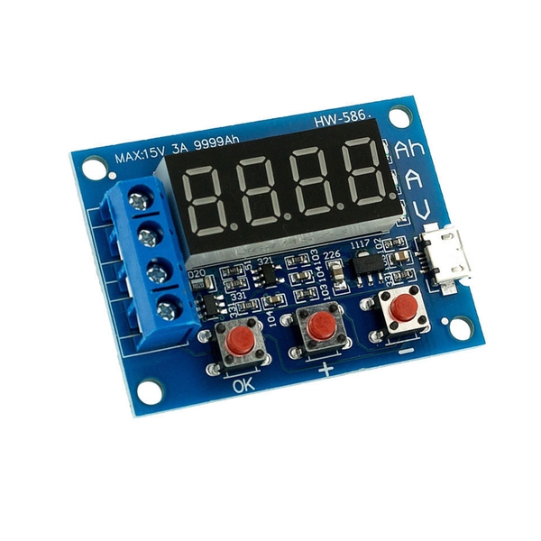 Mạch kiểm tra dung lượng pin Lithium 18650 Li-Ion HW-586 Zb2L3 1.2V 12V (K2F6)