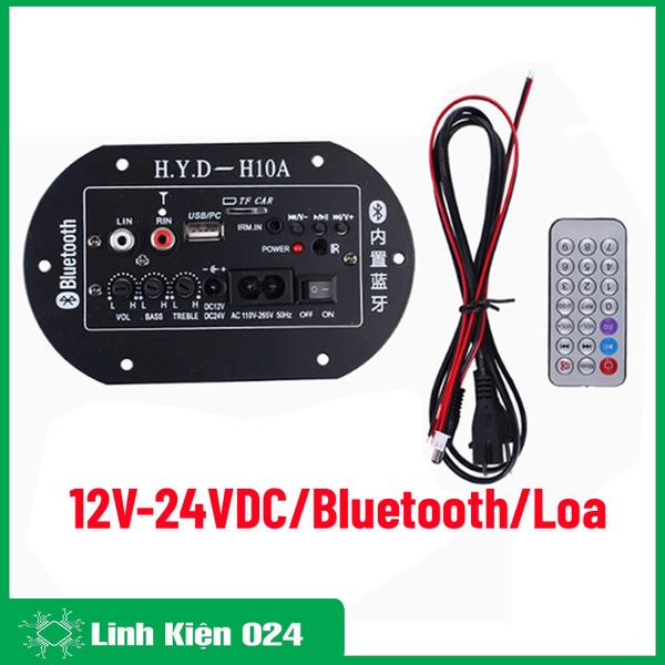 Mạch Loa Siêu Trầm 220VAC 12V-24VDC/Bluetooth/Loa 6-10 Inch 120W H10A