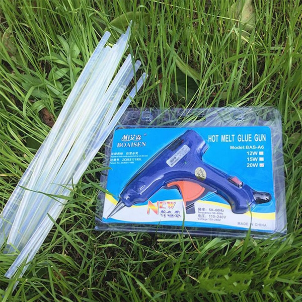 Súng Bắn Keo Nến 220VAC 60W - Tặng 5 Cây Keo Nến Đốt Lớn - Xanh