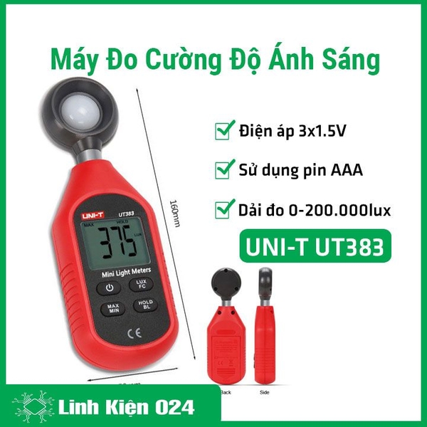 Thiết Bị Đo Cường Độ Ánh Sáng Chính Xác Cao UT383 UNI-T