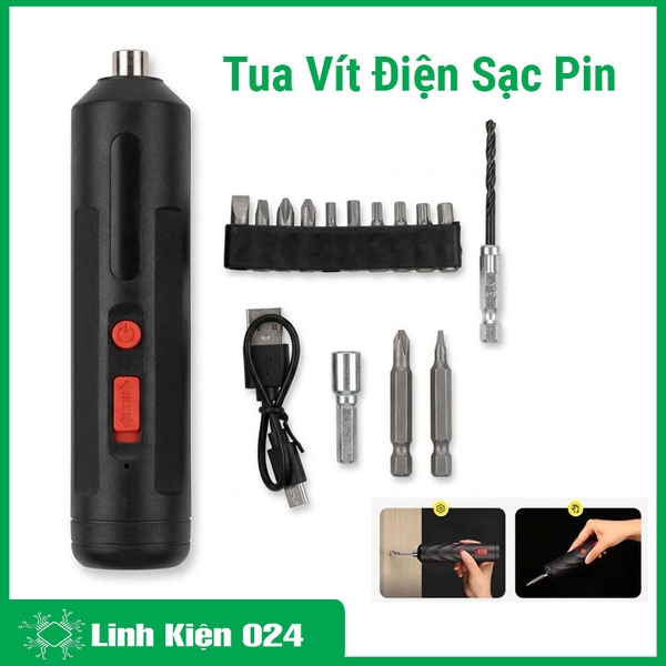 Máy Vặn Vít, Tua Vít Điện Sạc Pin Nhỏ Gọn Sửa Chữa Điện Tử Gia Dụng