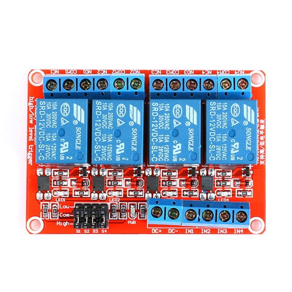 Module Relay 4 Kênh 12VDC H/L (K4A8)
