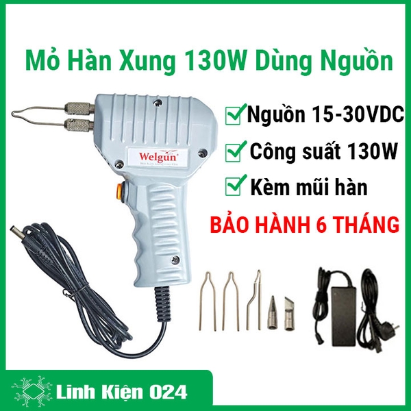 Mỏ Hàn Xung Thông Minh 130W Dùng Nguồn Bản Tiêu Chuẩn ( Full bộ Kèm Nguồn )